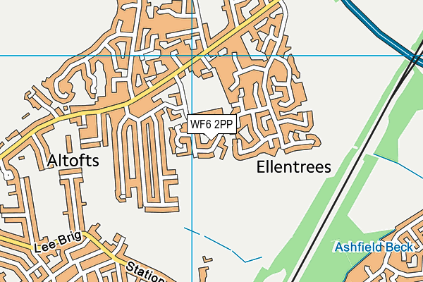 WF6 2PP map - OS VectorMap District (Ordnance Survey)