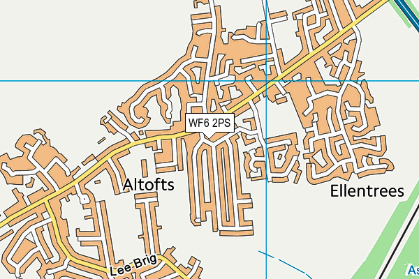 WF6 2PS map - OS VectorMap District (Ordnance Survey)