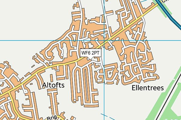 WF6 2PT map - OS VectorMap District (Ordnance Survey)