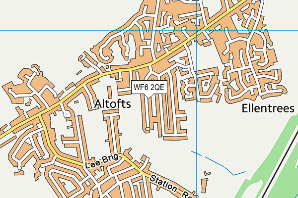 WF6 2QE map - OS VectorMap District (Ordnance Survey)