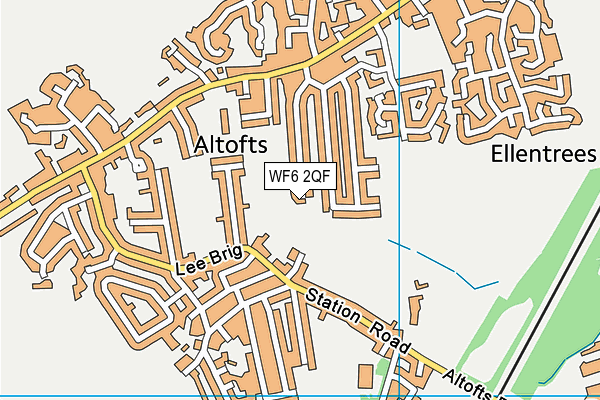 WF6 2QF map - OS VectorMap District (Ordnance Survey)