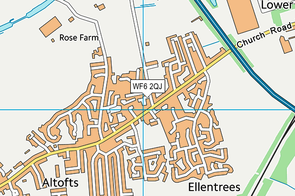 Altofts Community Sports Club map (WF6 2QJ) - OS VectorMap District (Ordnance Survey)