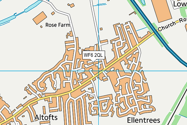 WF6 2QL map - OS VectorMap District (Ordnance Survey)