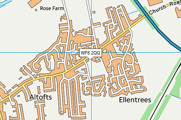 WF6 2QQ map - OS VectorMap District (Ordnance Survey)