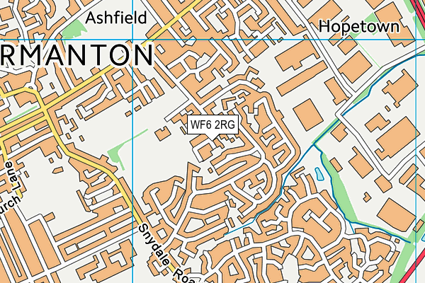 WF6 2RG map - OS VectorMap District (Ordnance Survey)