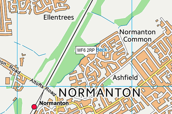 WF6 2RP map - OS VectorMap District (Ordnance Survey)