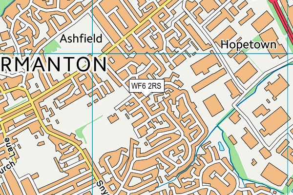 WF6 2RS map - OS VectorMap District (Ordnance Survey)