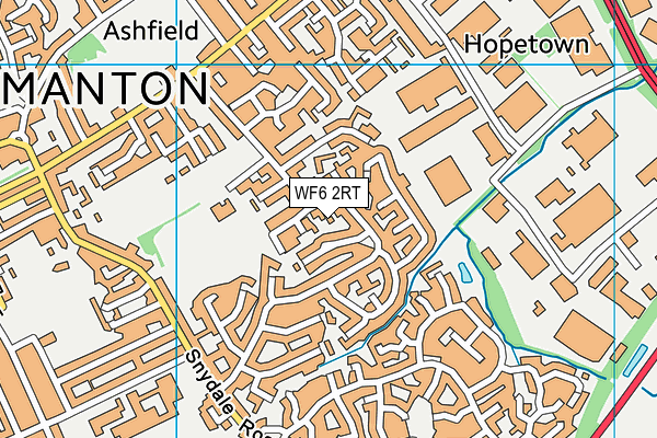 WF6 2RT map - OS VectorMap District (Ordnance Survey)