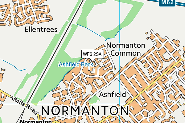 WF6 2SA map - OS VectorMap District (Ordnance Survey)