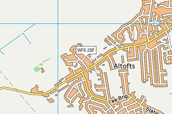 WF6 2SF map - OS VectorMap District (Ordnance Survey)