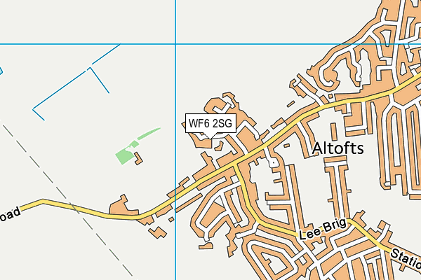 WF6 2SG map - OS VectorMap District (Ordnance Survey)