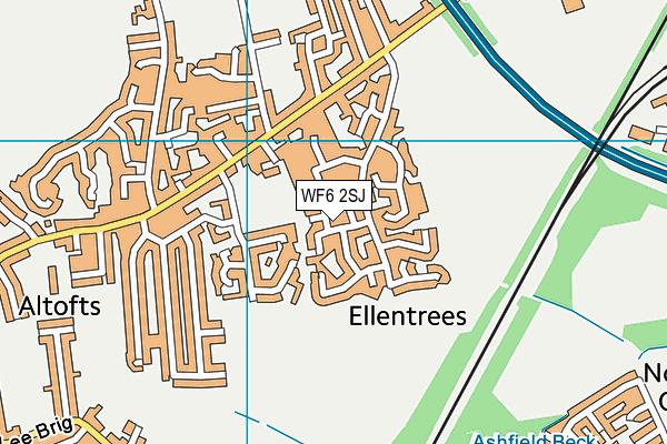 WF6 2SJ map - OS VectorMap District (Ordnance Survey)