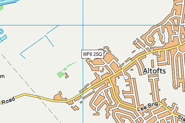 WF6 2SQ map - OS VectorMap District (Ordnance Survey)