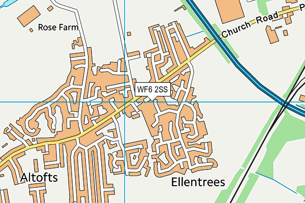 WF6 2SS map - OS VectorMap District (Ordnance Survey)