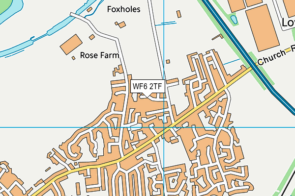 WF6 2TF map - OS VectorMap District (Ordnance Survey)