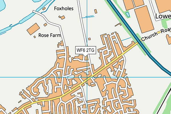 WF6 2TG map - OS VectorMap District (Ordnance Survey)
