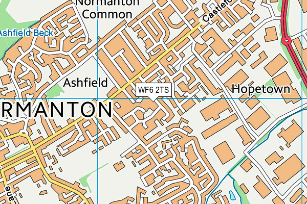 WF6 2TS map - OS VectorMap District (Ordnance Survey)