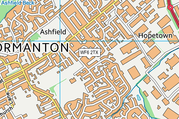 WF6 2TX map - OS VectorMap District (Ordnance Survey)
