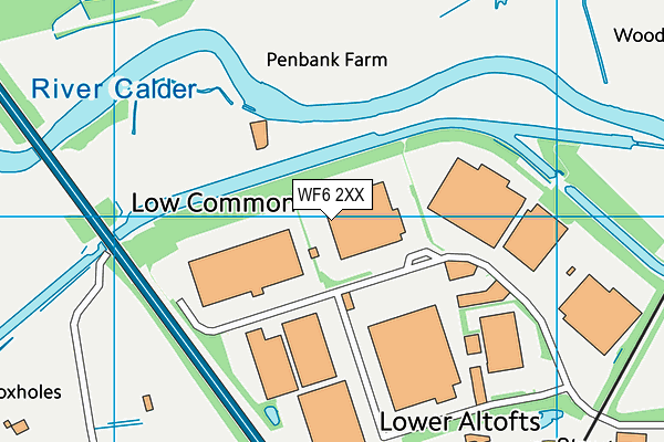 WF6 2XX map - OS VectorMap District (Ordnance Survey)