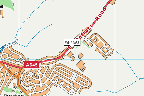WF7 5AJ map - OS VectorMap District (Ordnance Survey)