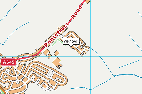 WF7 5AT map - OS VectorMap District (Ordnance Survey)
