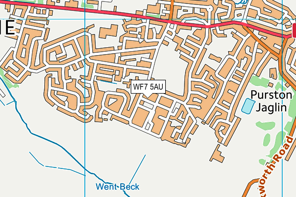 WF7 5AU map - OS VectorMap District (Ordnance Survey)