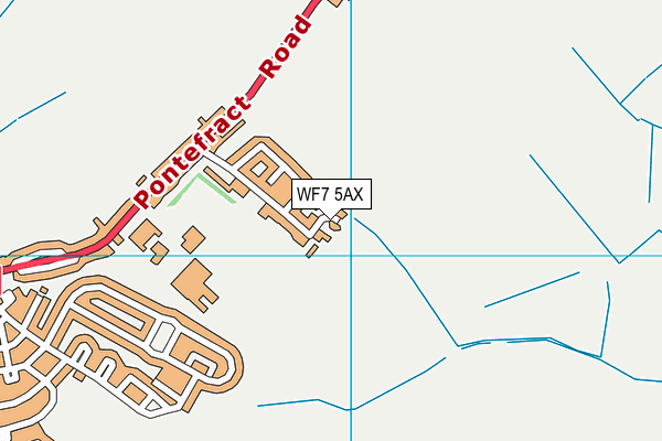 WF7 5AX map - OS VectorMap District (Ordnance Survey)