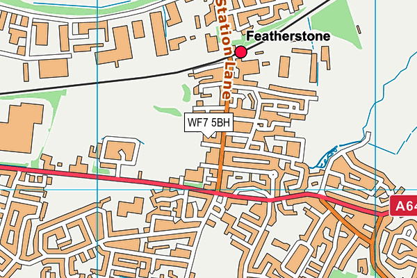 Lister Close map (WF7 5BH) - OS VectorMap District (Ordnance Survey)