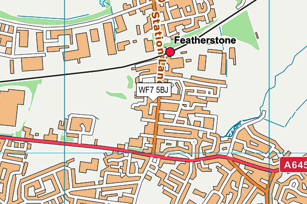 WF7 5BJ map - OS VectorMap District (Ordnance Survey)