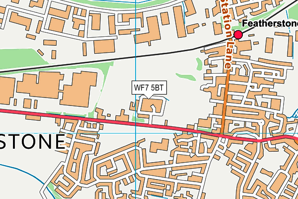 WF7 5BT map - OS VectorMap District (Ordnance Survey)