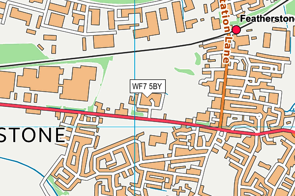 WF7 5BY map - OS VectorMap District (Ordnance Survey)