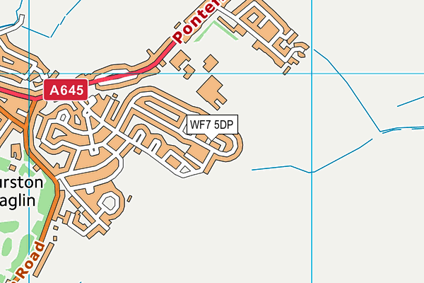 WF7 5DP map - OS VectorMap District (Ordnance Survey)