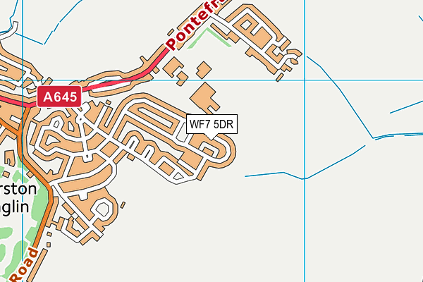 WF7 5DR map - OS VectorMap District (Ordnance Survey)