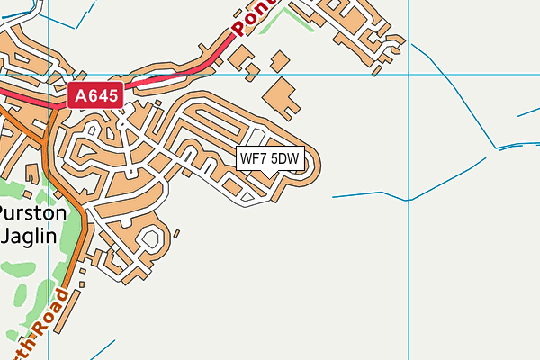 WF7 5DW map - OS VectorMap District (Ordnance Survey)