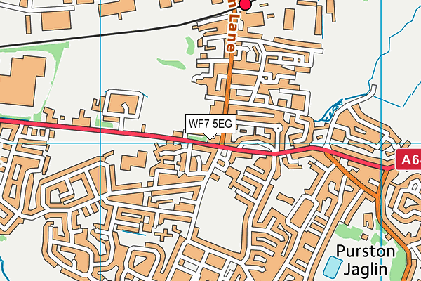 WF7 5EG map - OS VectorMap District (Ordnance Survey)