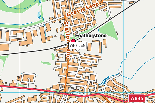 Featherstone Miners Welfare map (WF7 5EN) - OS VectorMap District (Ordnance Survey)