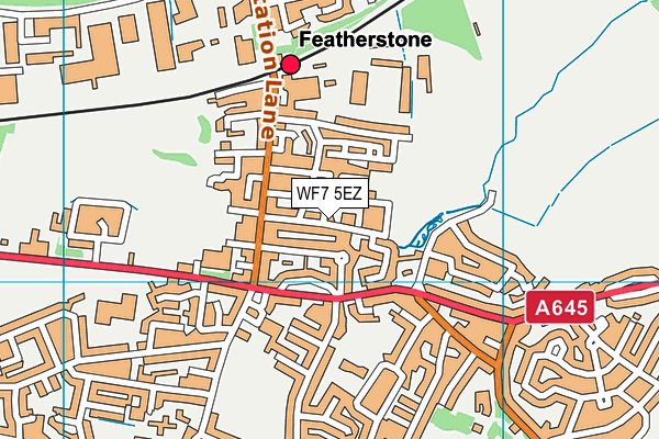 WF7 5EZ map - OS VectorMap District (Ordnance Survey)