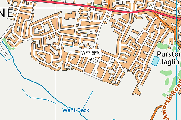 WF7 5FA map - OS VectorMap District (Ordnance Survey)