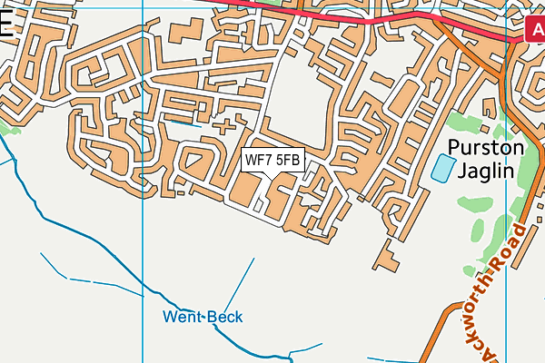 WF7 5FB map - OS VectorMap District (Ordnance Survey)