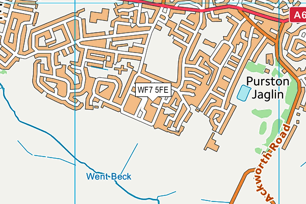 WF7 5FE map - OS VectorMap District (Ordnance Survey)