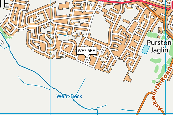 WF7 5FF map - OS VectorMap District (Ordnance Survey)