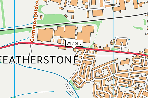 Featherstone Lions Arlfc map (WF7 5HL) - OS VectorMap District (Ordnance Survey)