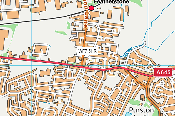 WF7 5HR map - OS VectorMap District (Ordnance Survey)