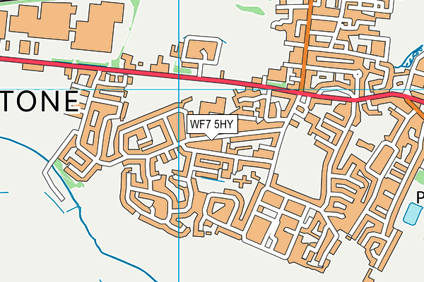WF7 5HY map - OS VectorMap District (Ordnance Survey)