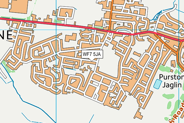 WF7 5JA map - OS VectorMap District (Ordnance Survey)