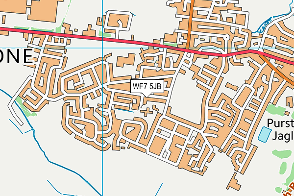 WF7 5JB map - OS VectorMap District (Ordnance Survey)