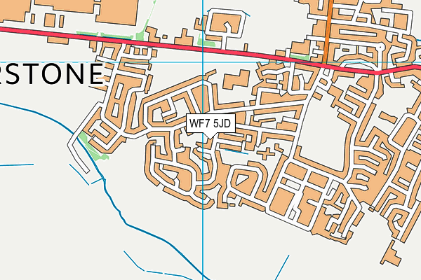 WF7 5JD map - OS VectorMap District (Ordnance Survey)