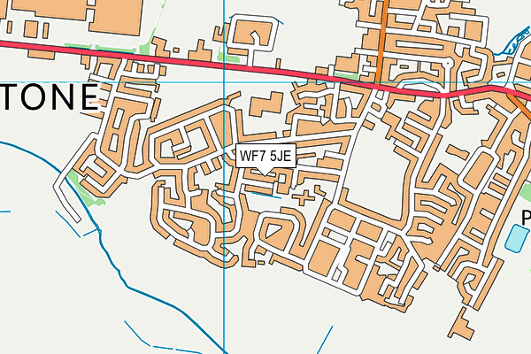 WF7 5JE map - OS VectorMap District (Ordnance Survey)