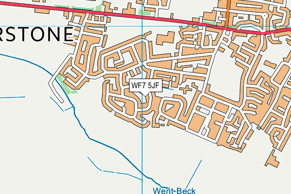 WF7 5JF map - OS VectorMap District (Ordnance Survey)