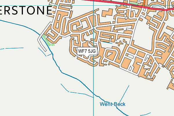 WF7 5JG map - OS VectorMap District (Ordnance Survey)